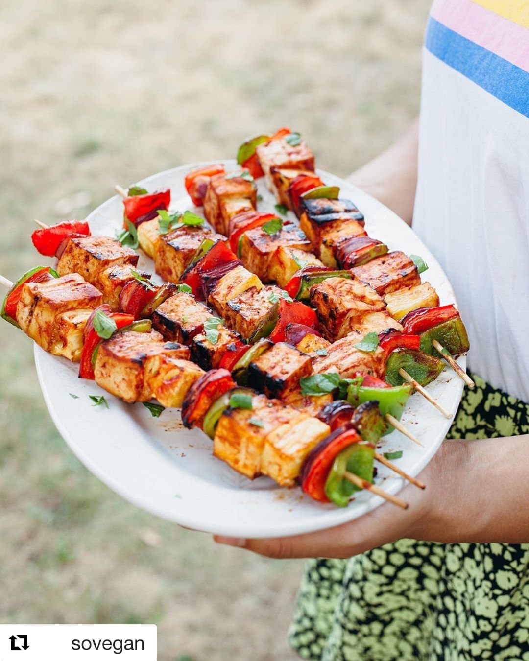Sweet and Sour Tofu Skewers