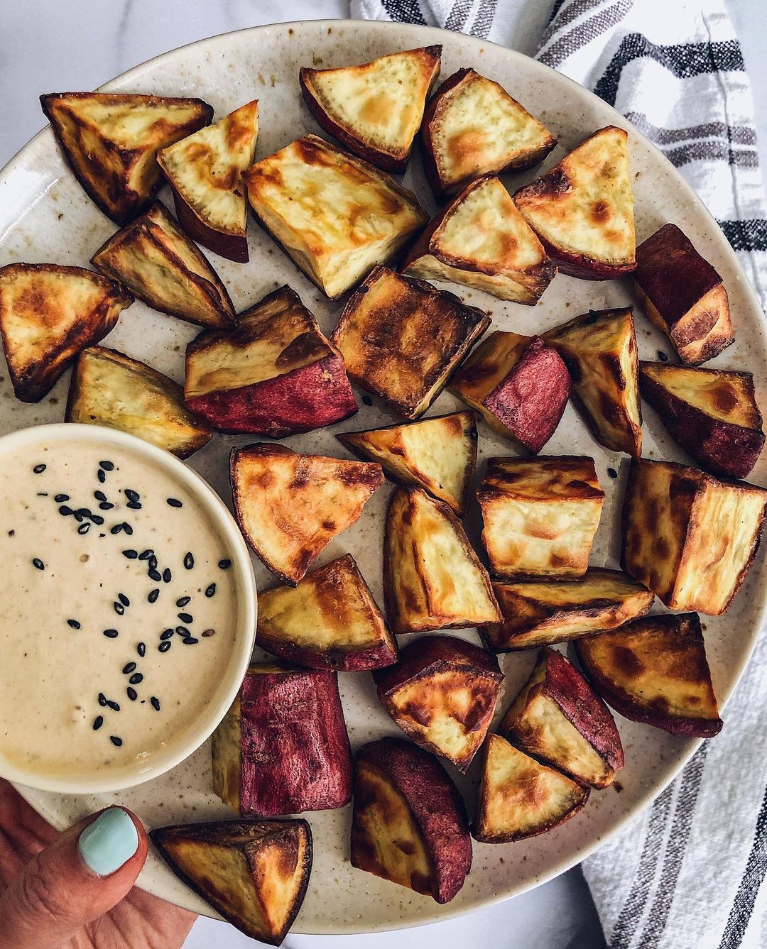 Crispy Air-Fried Sweet Potatoes
