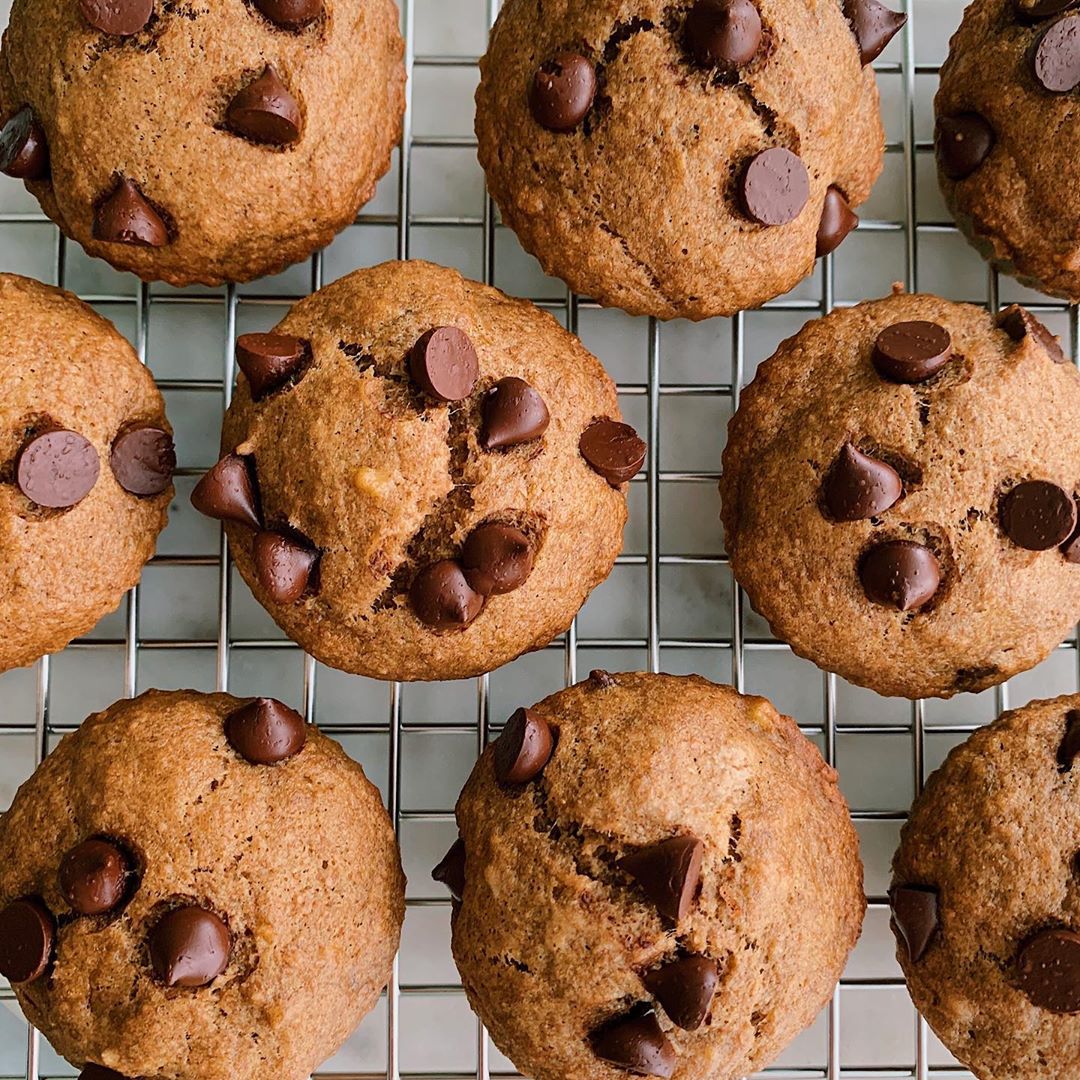 Vegan Chocolate Chip Banana Bread Muffins