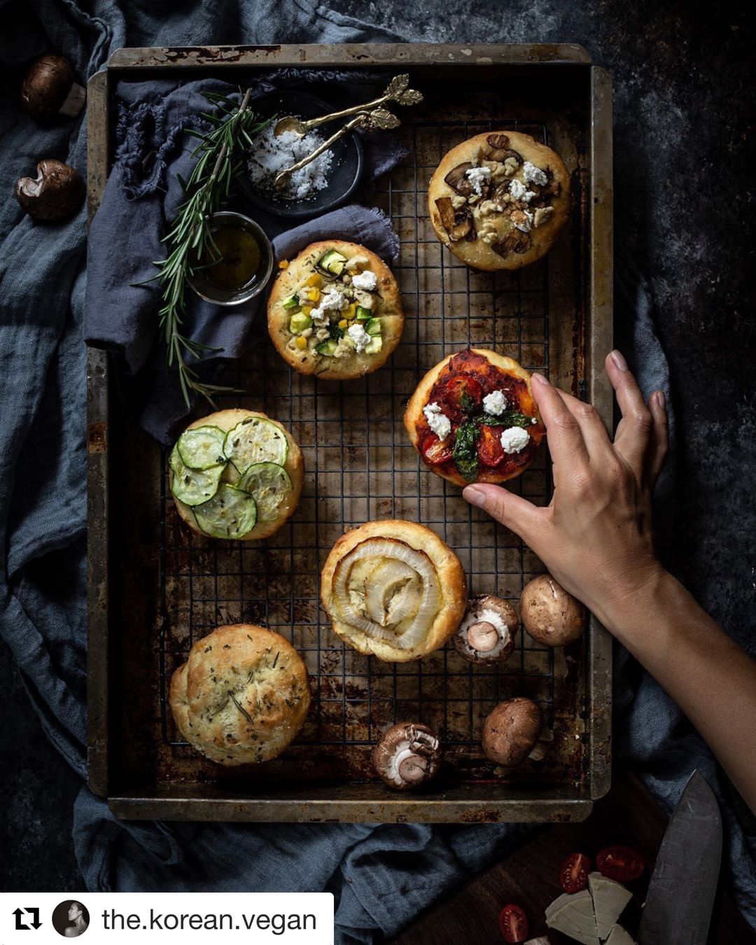Mini Focaccia Breads with Toppings