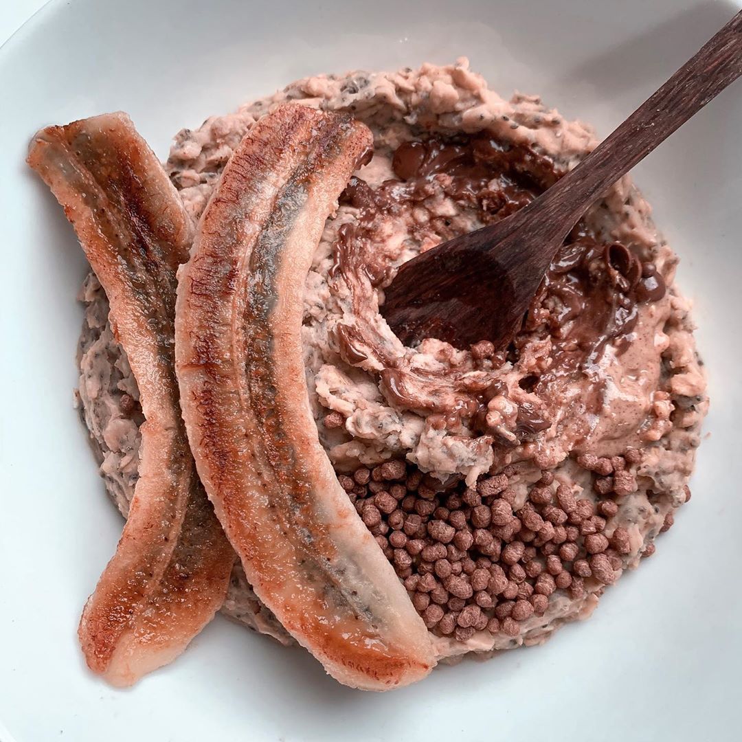 Coffee Walnut Protein Oats Bowl
