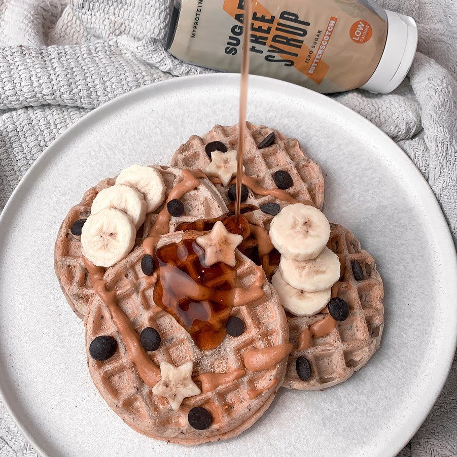 Chocolate Chip Protein Waffles