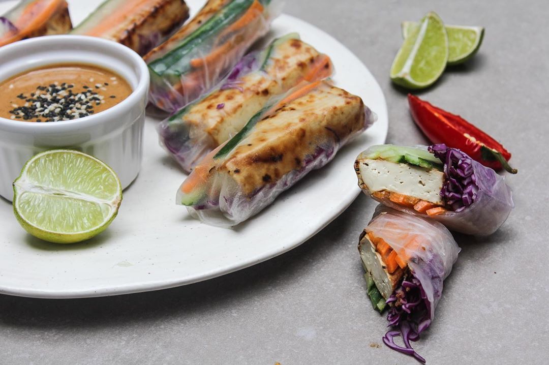 Colorful Tofu Summer Rolls