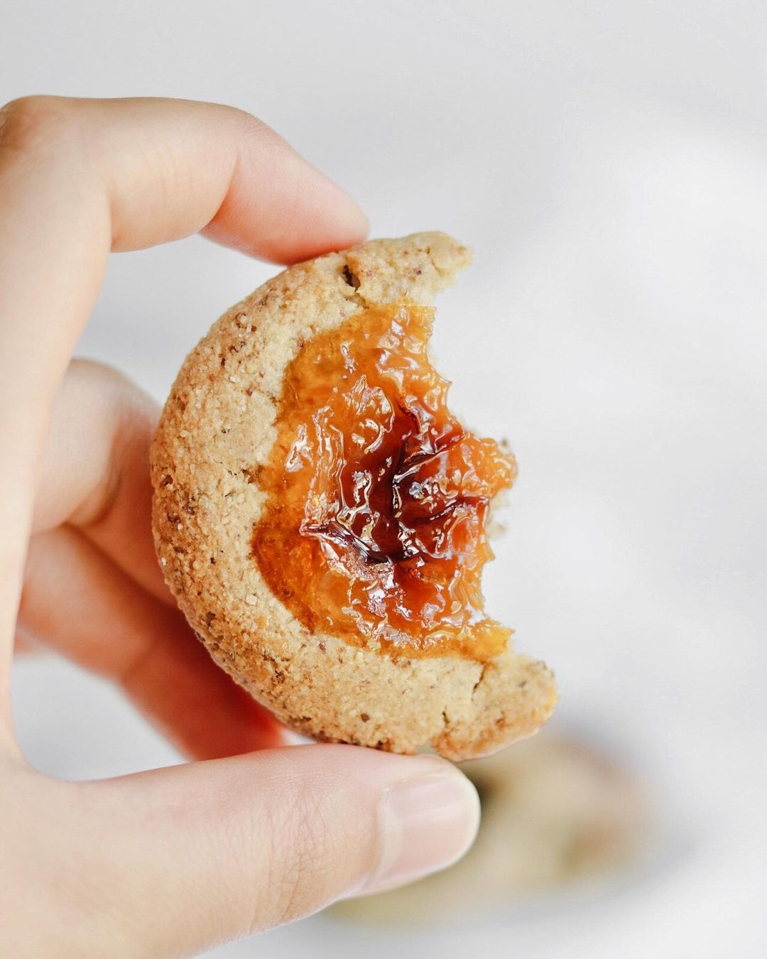 Easy Vegan Jam Thumbprint Cookies
