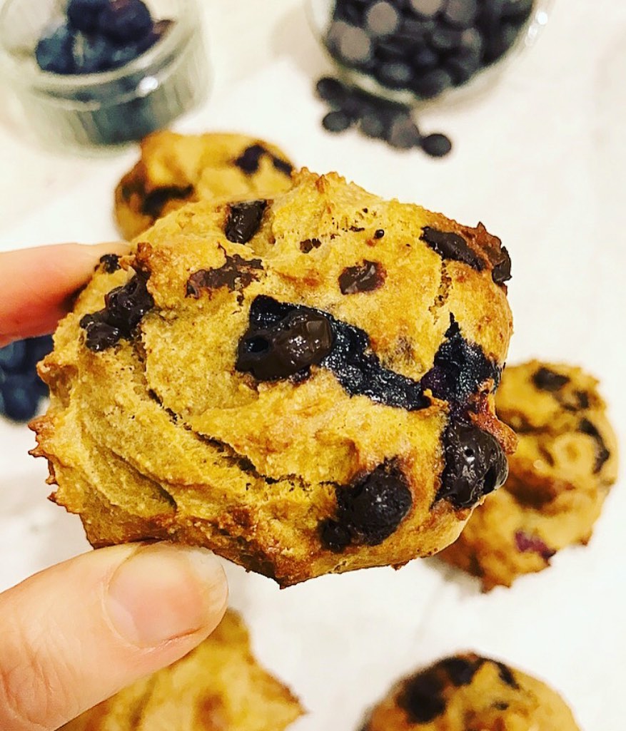 Blueberry Chocolate Chip Protein Cookies