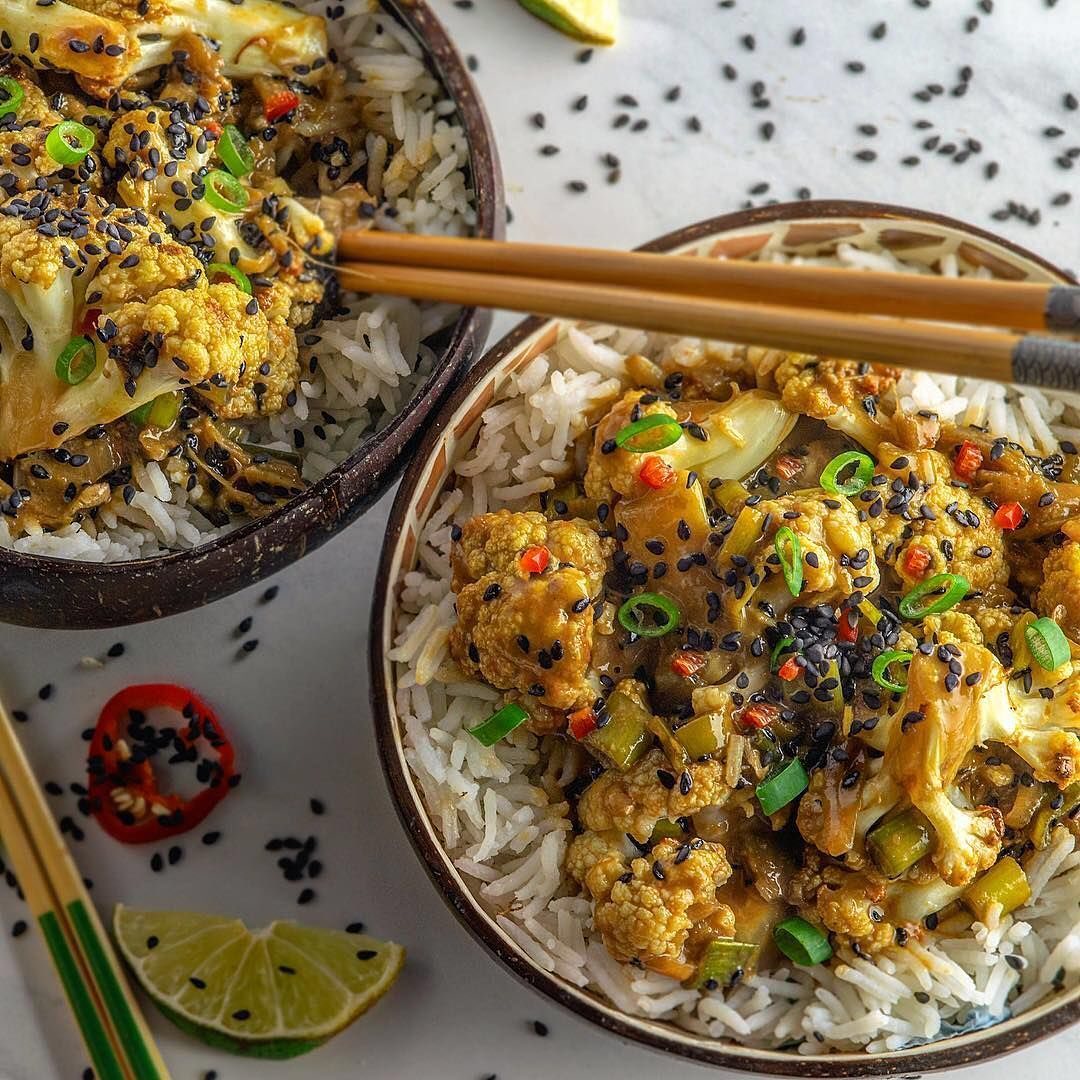 Baked Sticky Sesame Cauliflower Dish