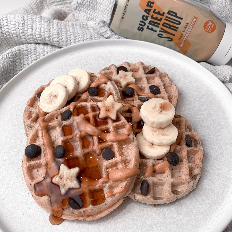 Chocolate Chip Protein Waffles