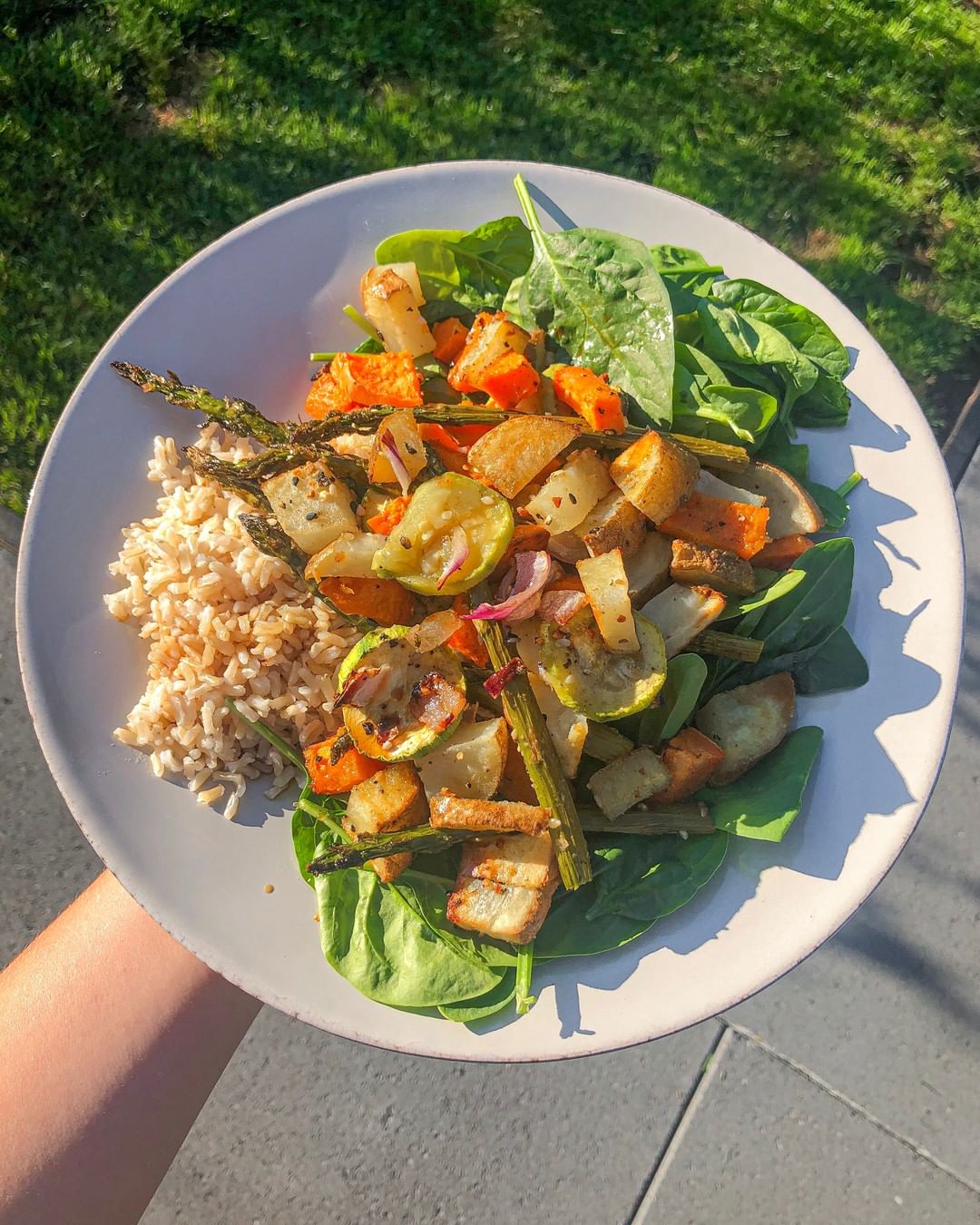 Roasted Vegetables with Brown Rice Bowl