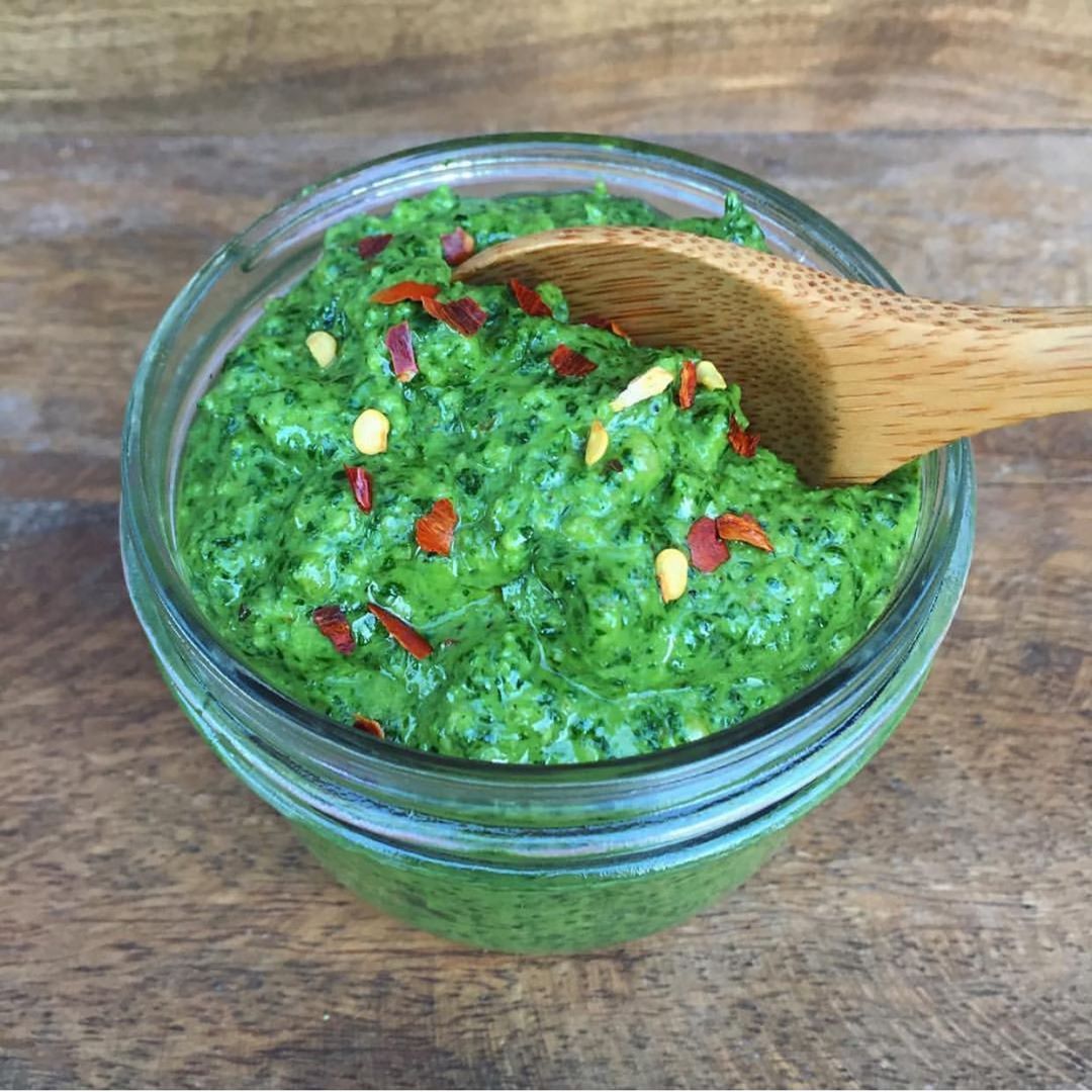 Homemade Pesto Chimichurri Sauce