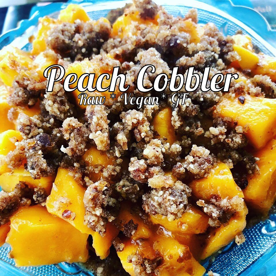 Raw Peach Cobbler (Easy)