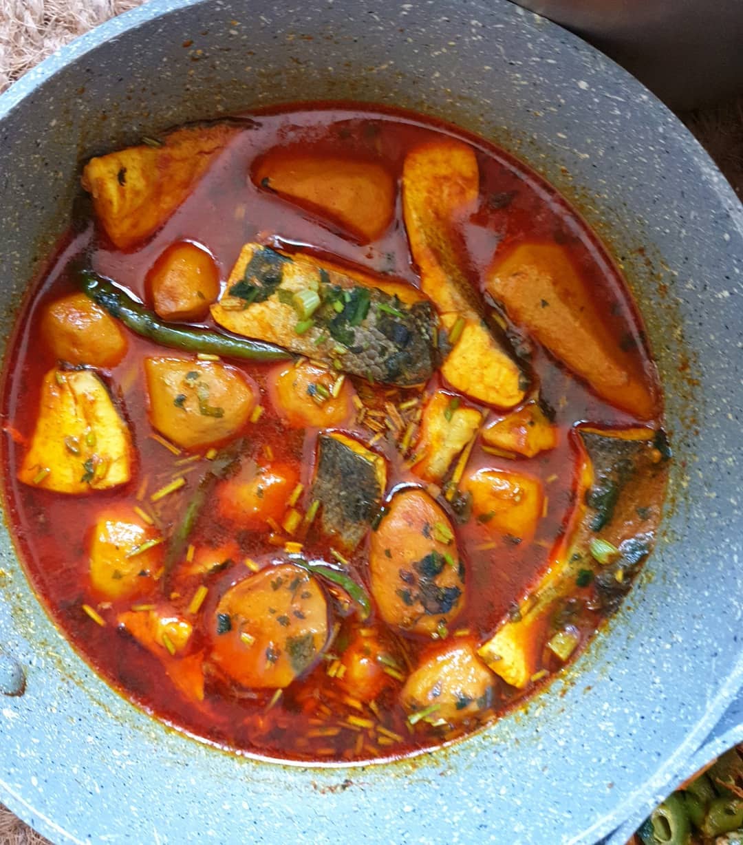 Seabass and Eddoes Curry