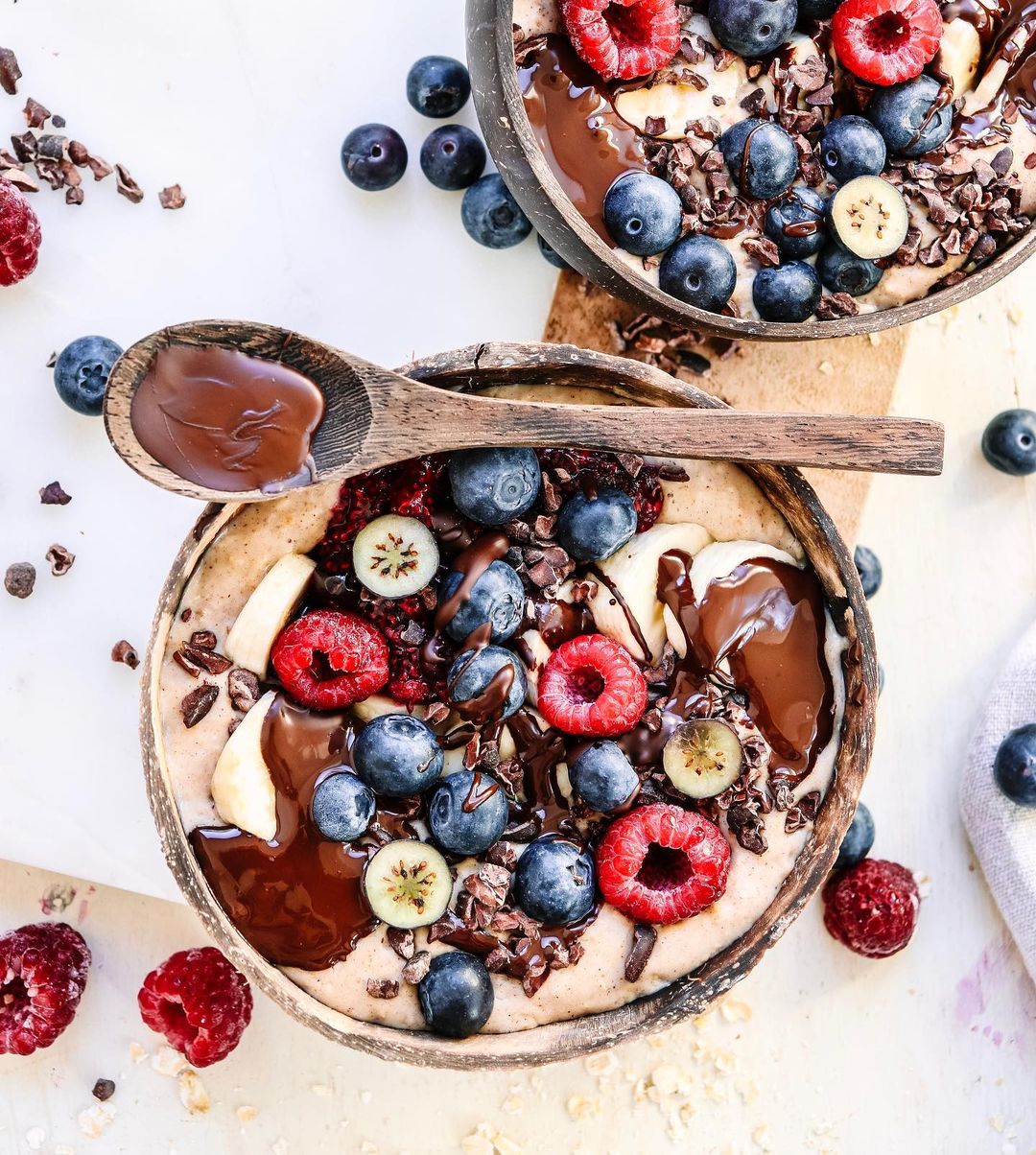 Cinnamon and Hot Blueberry Porridge