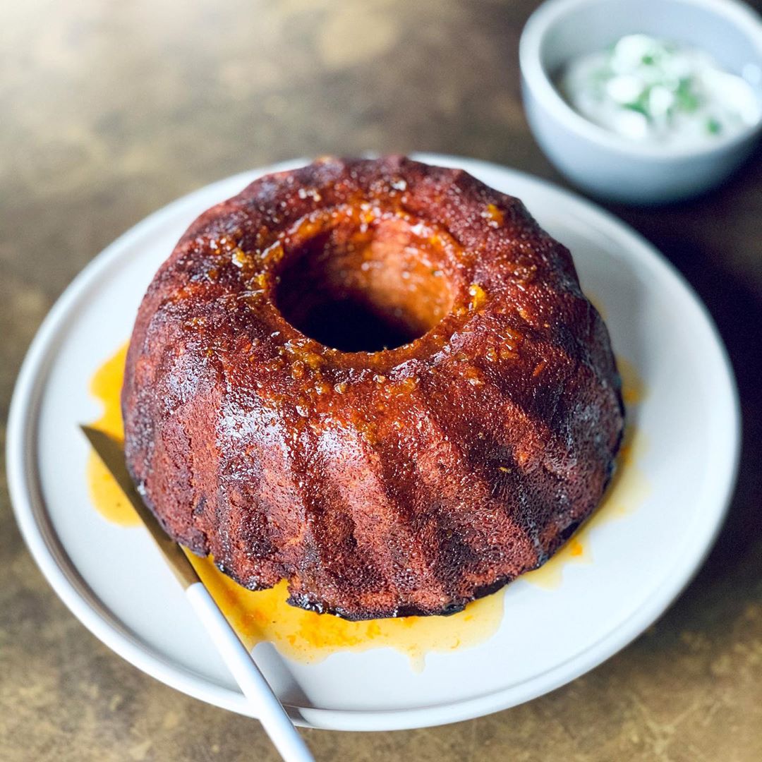 Zucchini Carrot Orange Walnut Syrup Cake