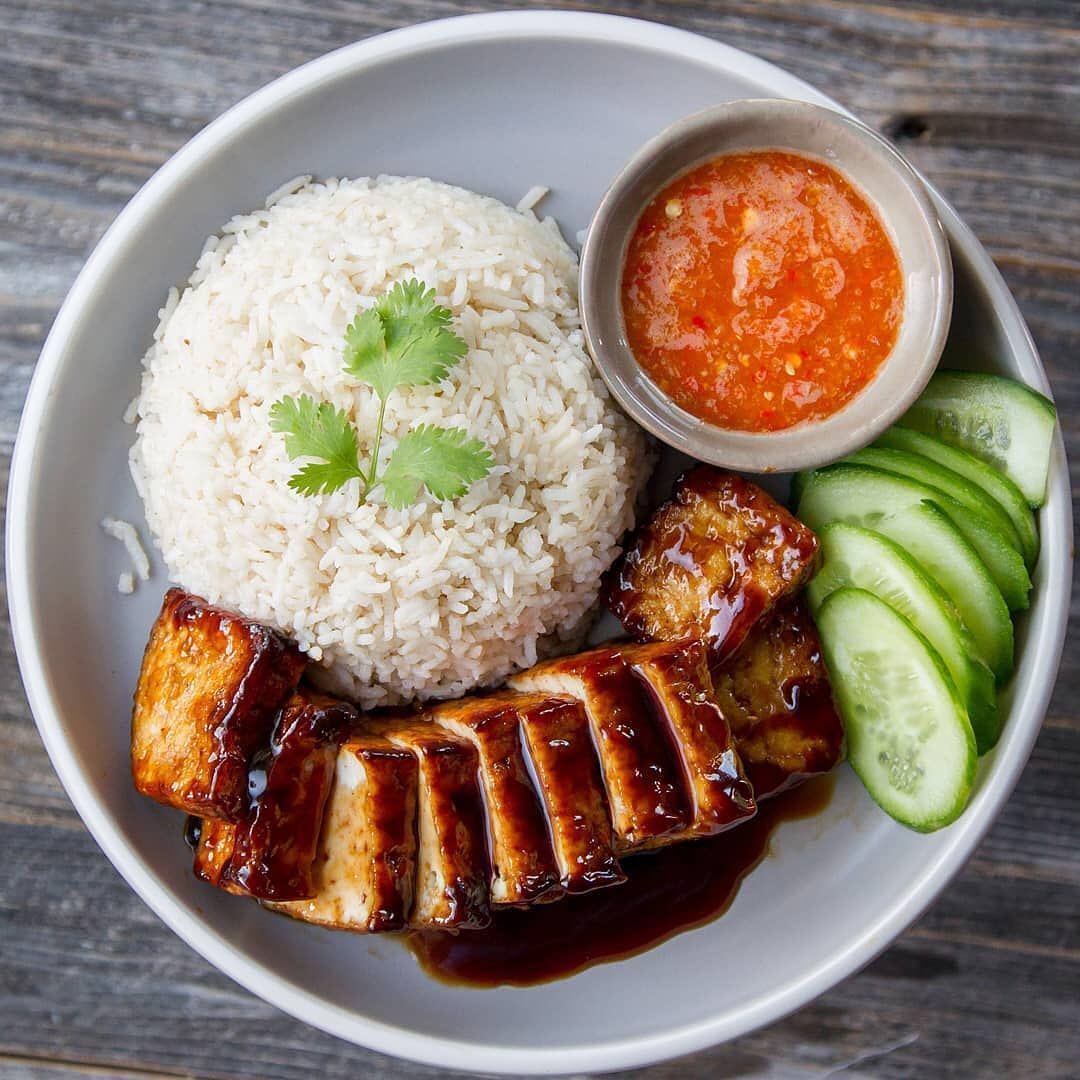 Chinese BBQ Rice with Tofu