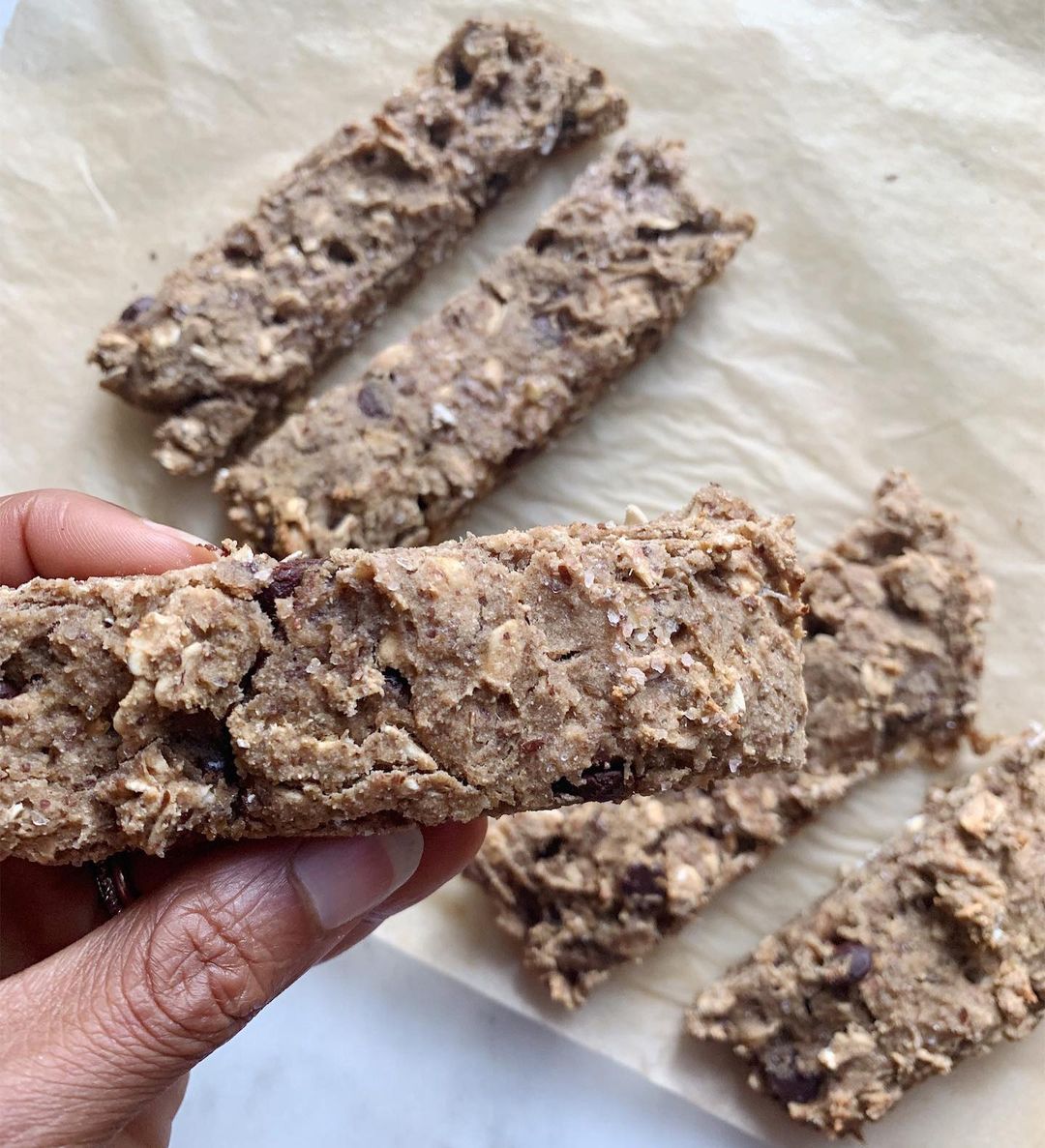 Baked Chocolate Chip Protein Bars