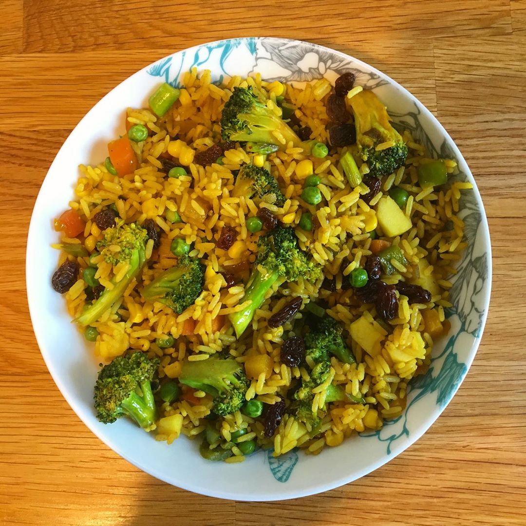 Moroccan Style Rice with Vegetables and Spices