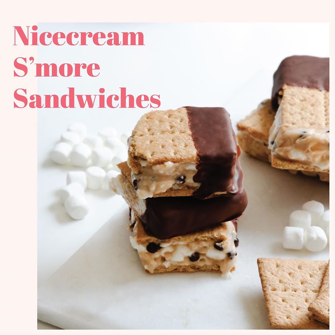 Banana Nicecream S'more Sandwiches
