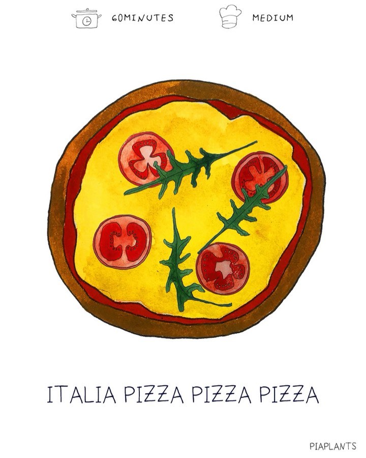 Homemade Pizza with Fresh Toppings and Dough