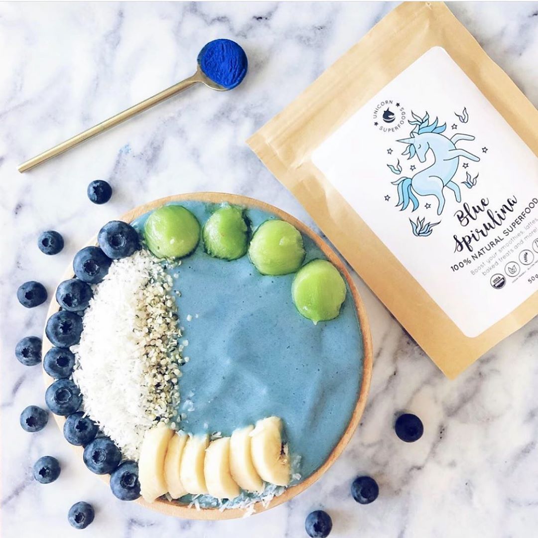 Blue Spirulina Smoothie Bowl with Favorite Toppings