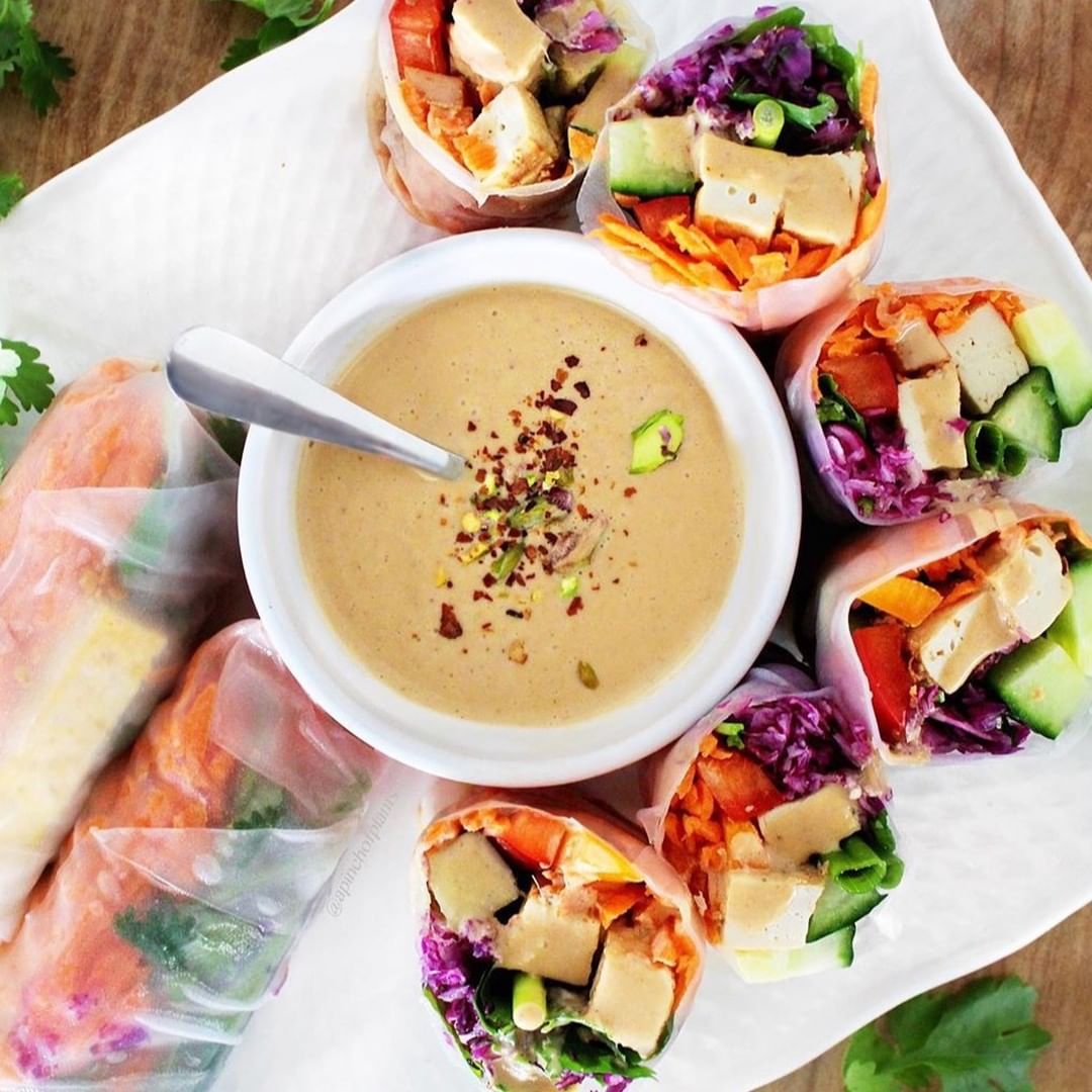 Thai Peanut Salad Rolls
