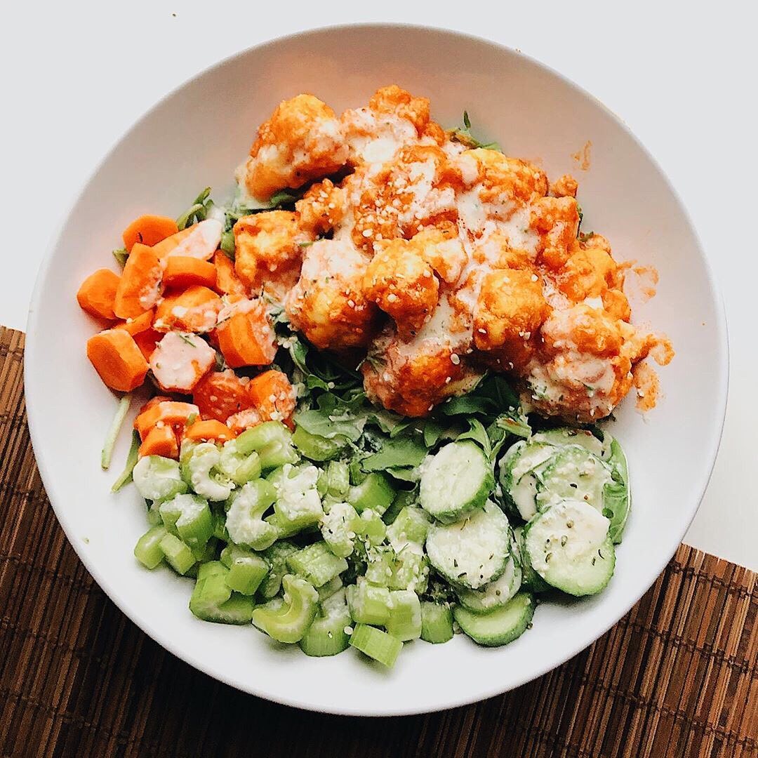 Crispy Baked Buffalo Cauliflower Appetizer