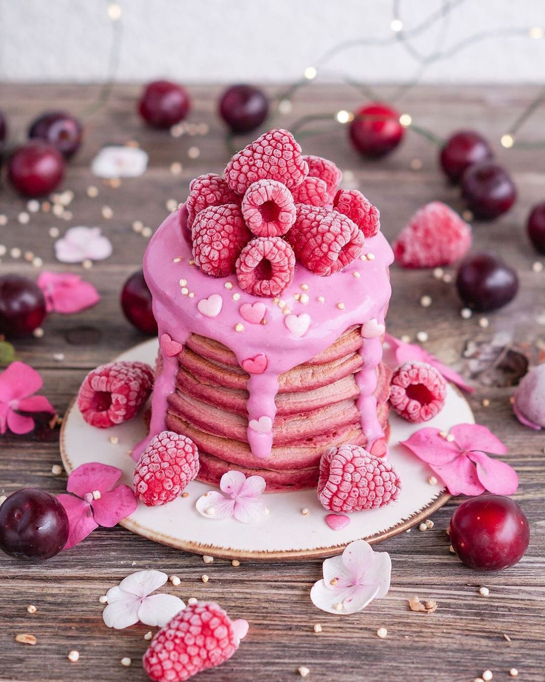 Pink Pancakes with Pitaya and Beauty Blend