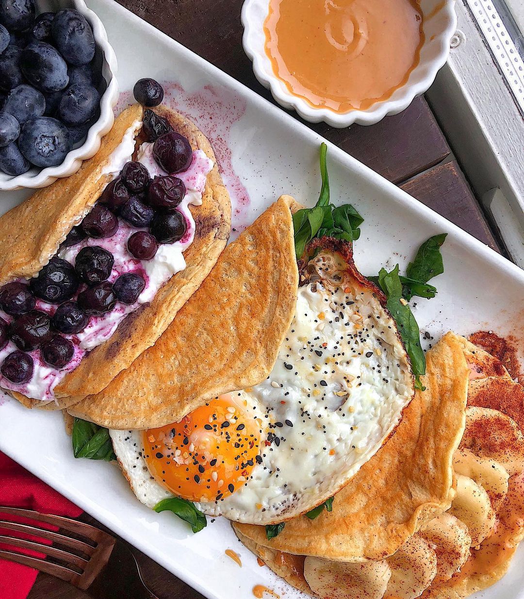 Sweet and Savory Paleo Pancake Tacos