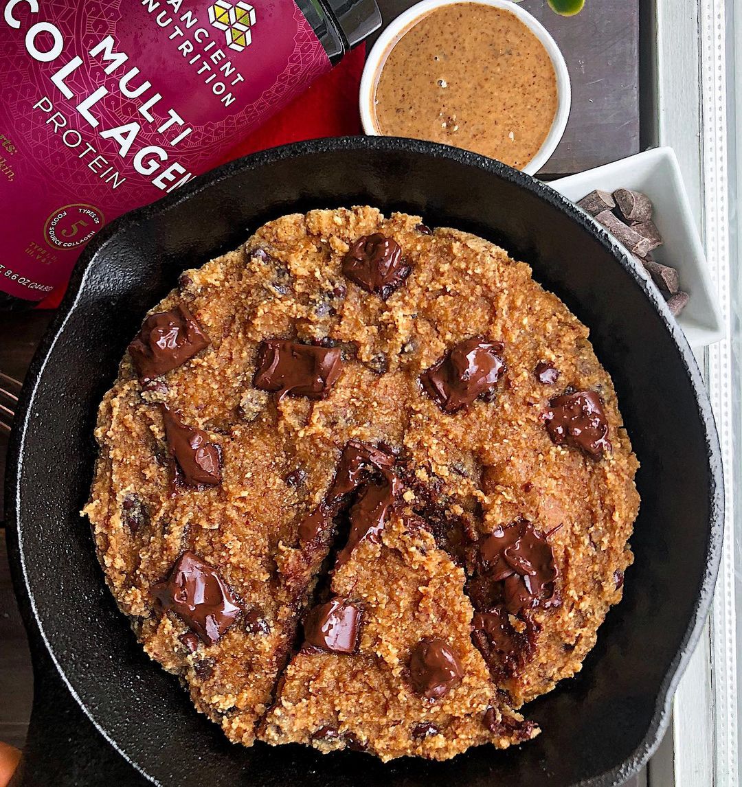 Mini Paleo Chocolate Chip Cookie Skillet