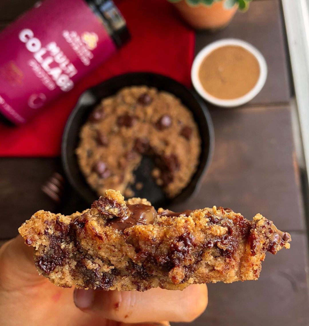 Mini Paleo Chocolate Chip Cookie Skillet