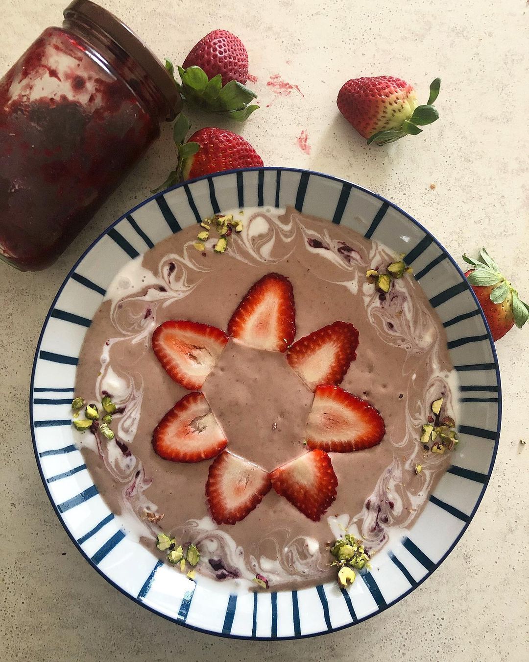 Banana Strawberry Protein Smoothie