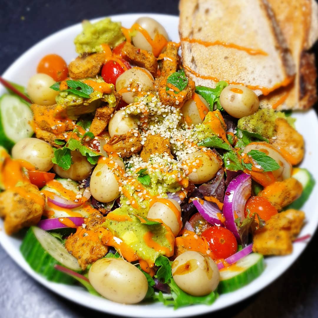 Vegan Chicken Tikka Potato Salad