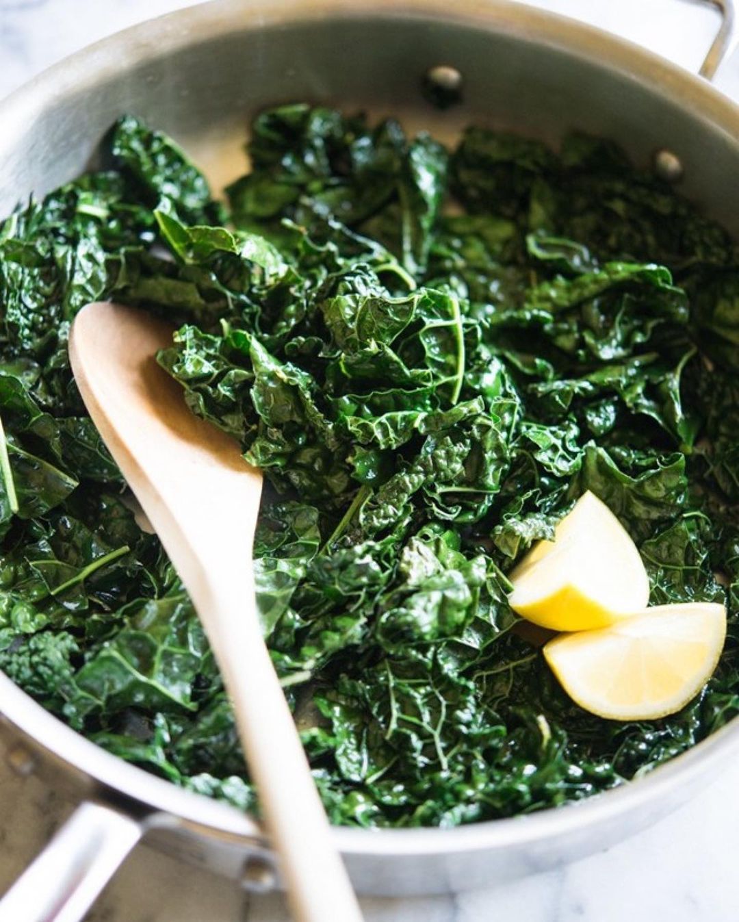 Simple Sauteed Kale with Lemon and Salt