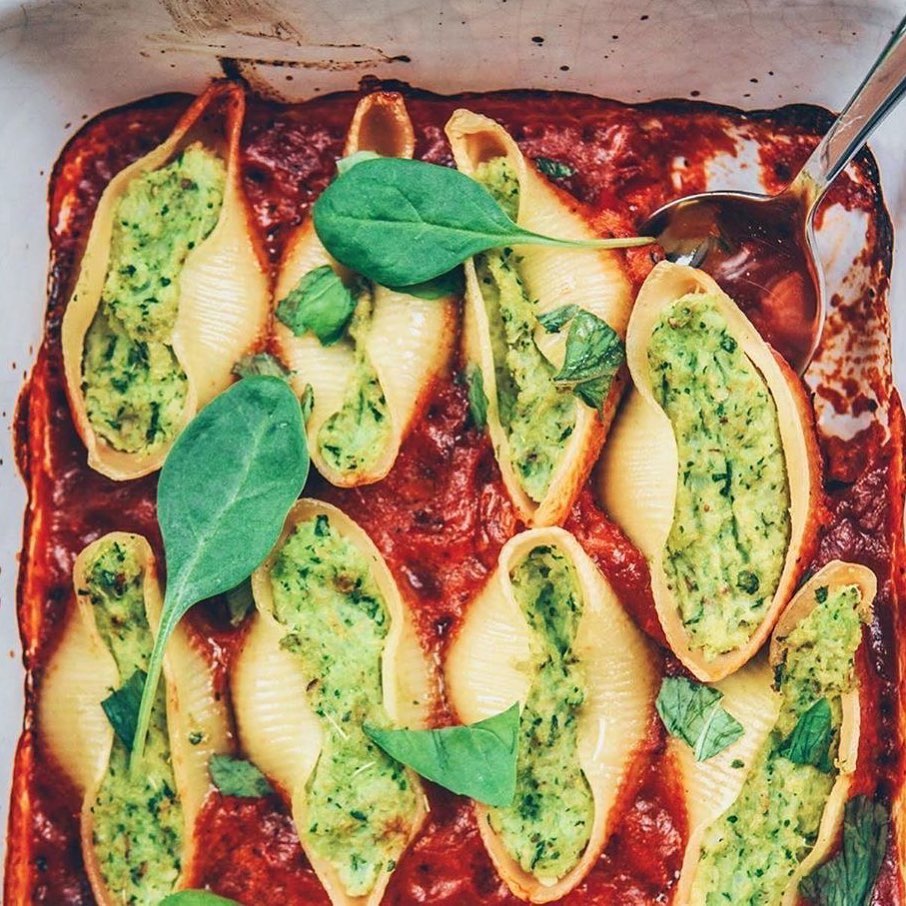 Stuffed Pasta with Cauliflower and Spinach