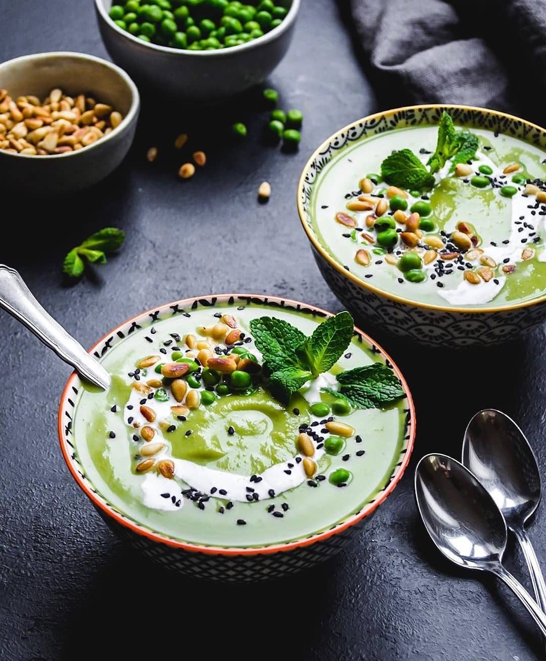 Creamy Green Gazpacho with Mint and Coconut