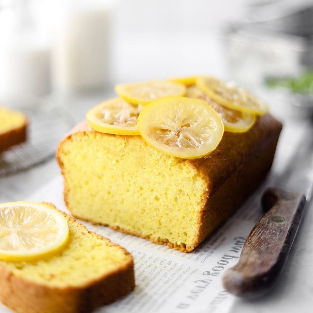 Vegan Lemon Pound Cake with Coconut Yogurt