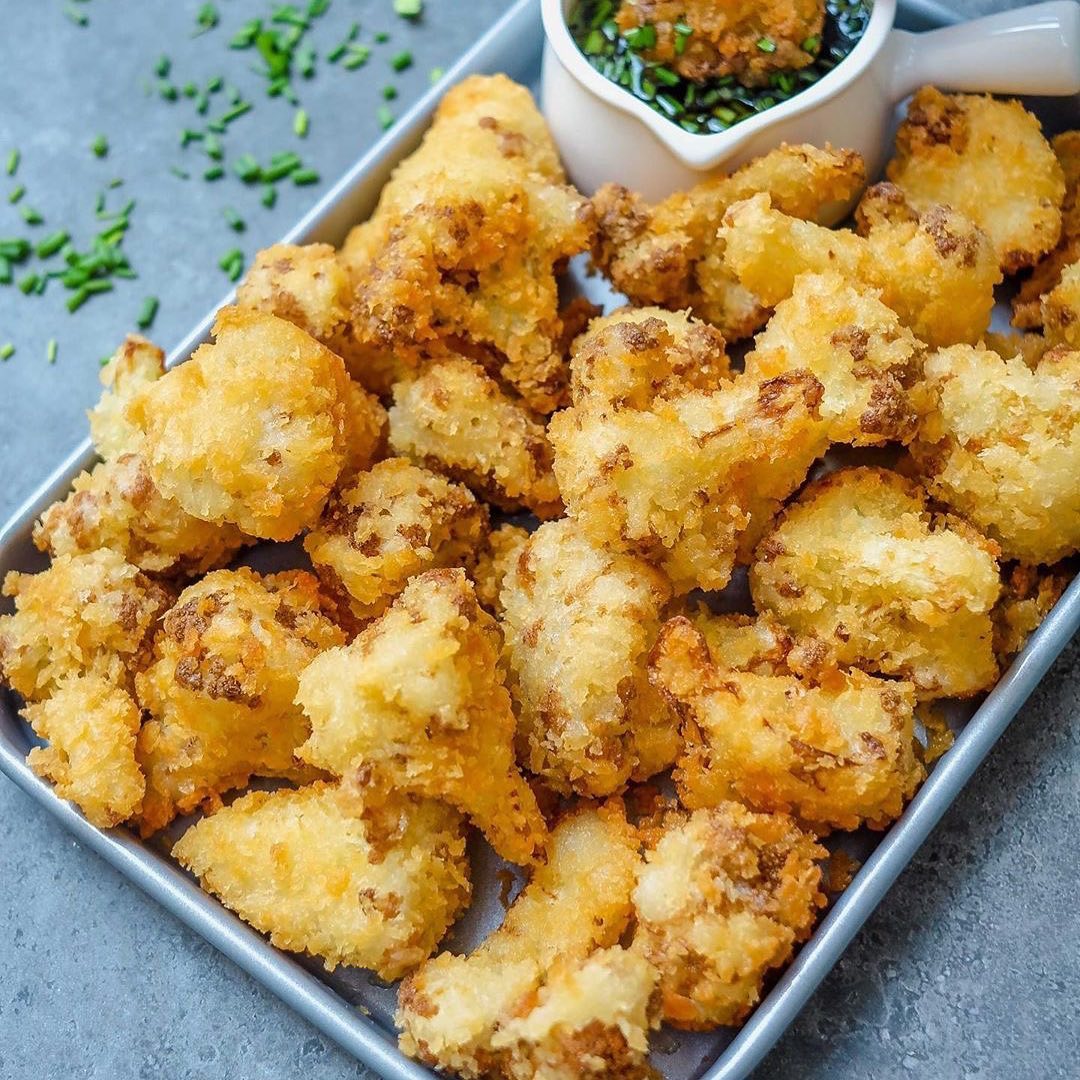 Crispy Cauliflower with Sweet Scallion Sauce