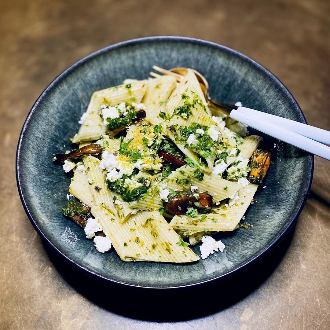 Tofu Ricotta and Parsley Oil Pasta