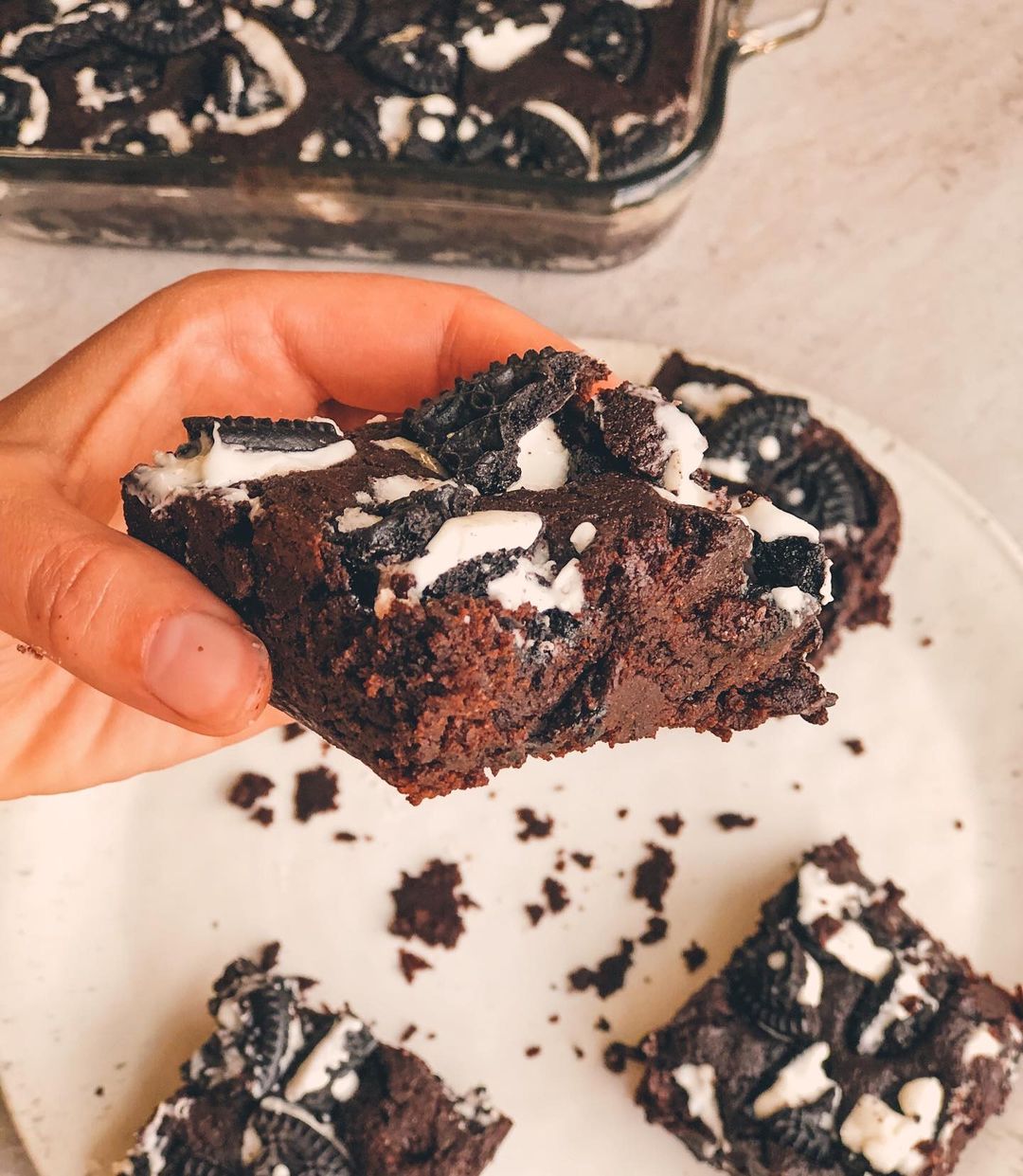 Vegan Oreo Brownies
