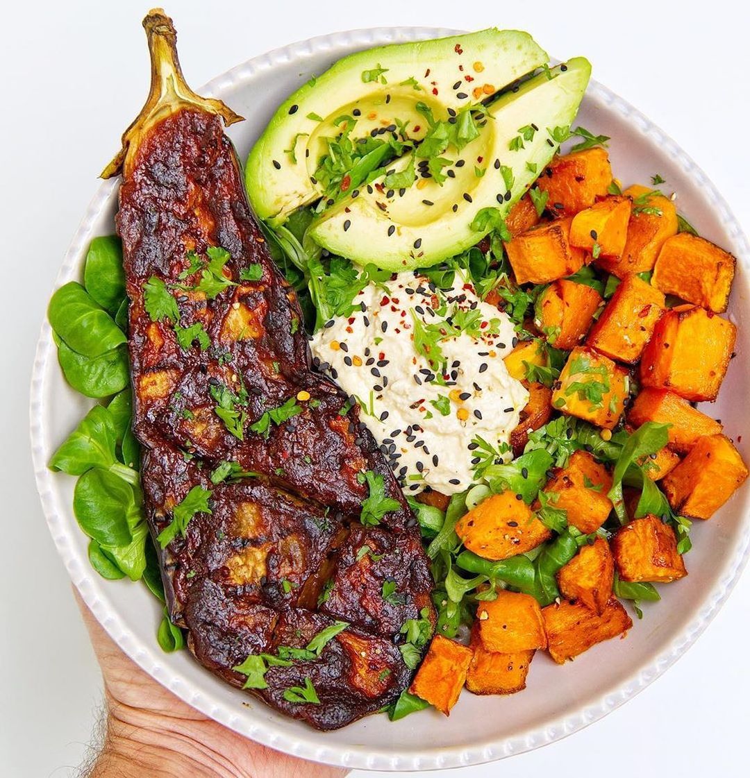 Peanut Butter and Miso Roasted Aubergine