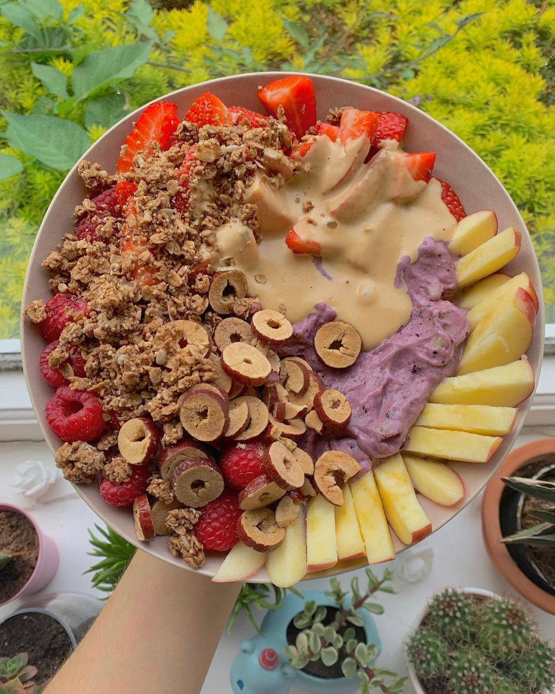 Creamy Granola Loaded Purple Nice Cream