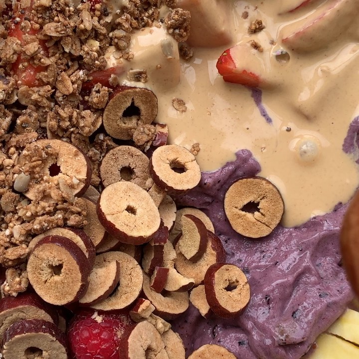 Creamy Granola Loaded Purple Nice Cream