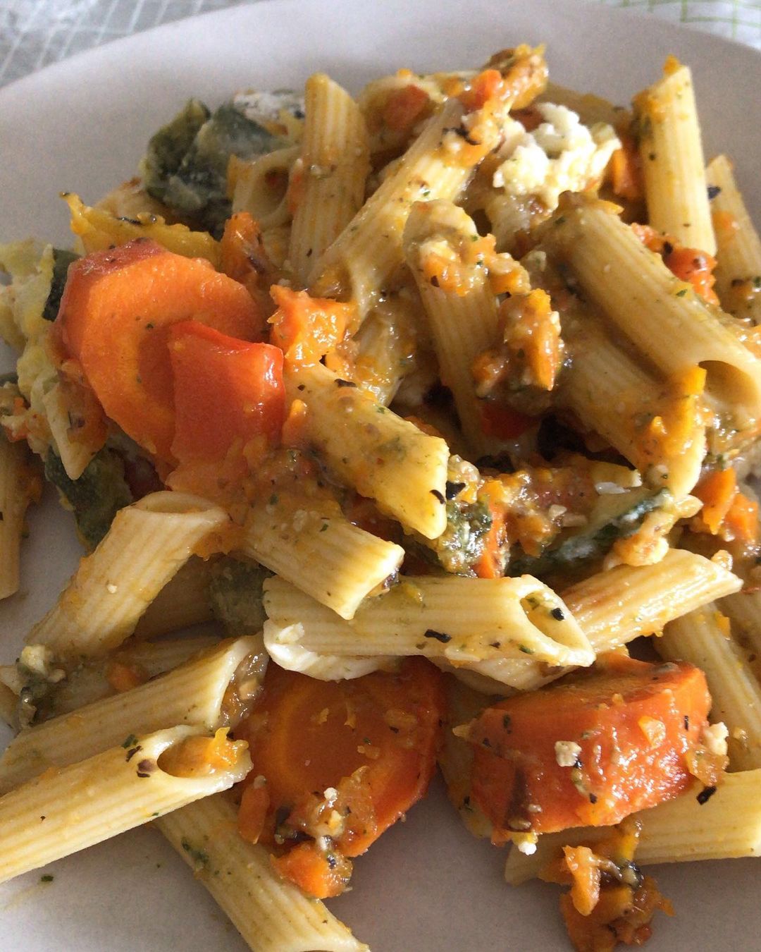 Roasted Veggie and Mozzarella Pasta