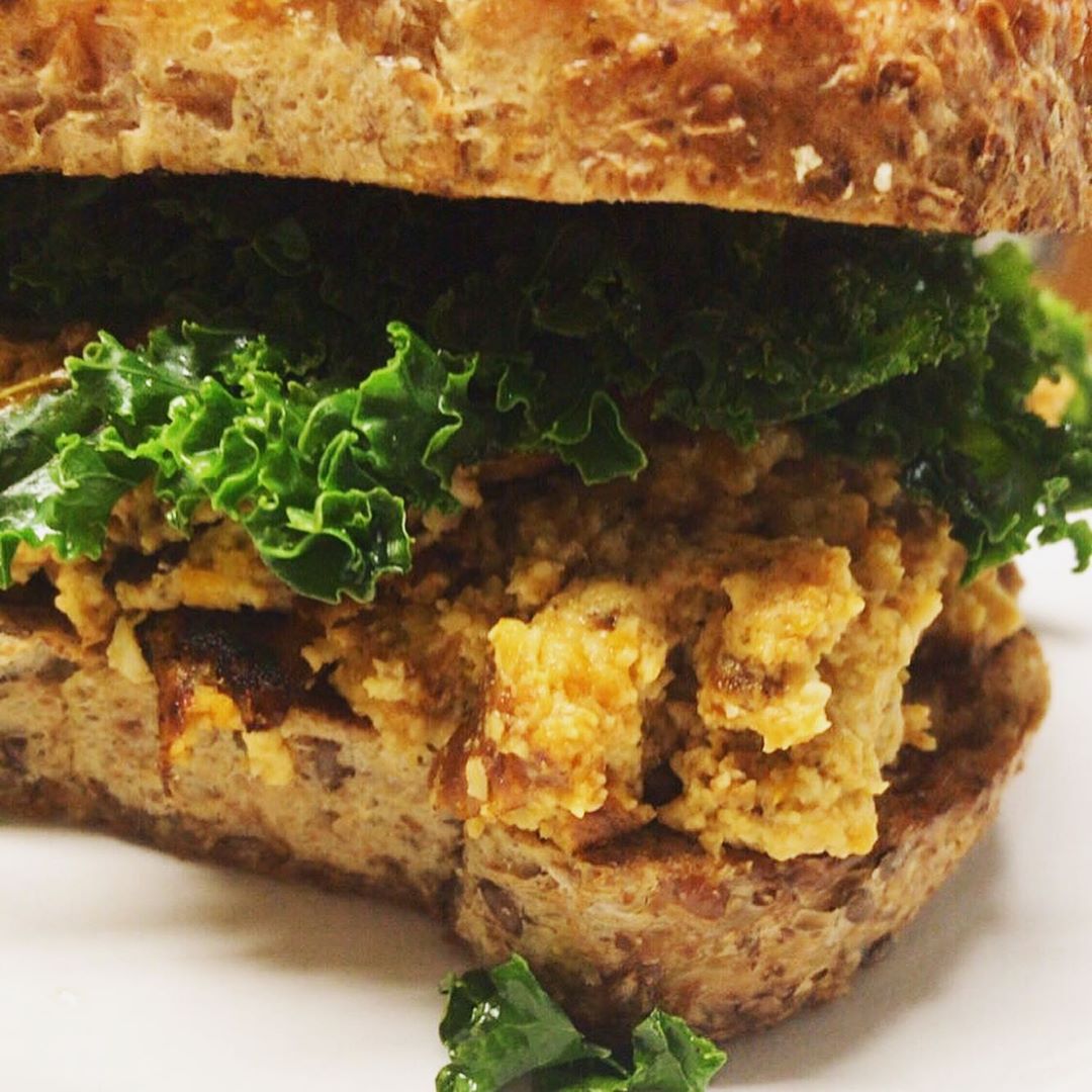 Vegan Alkaline Mushroom Egg Sandwich