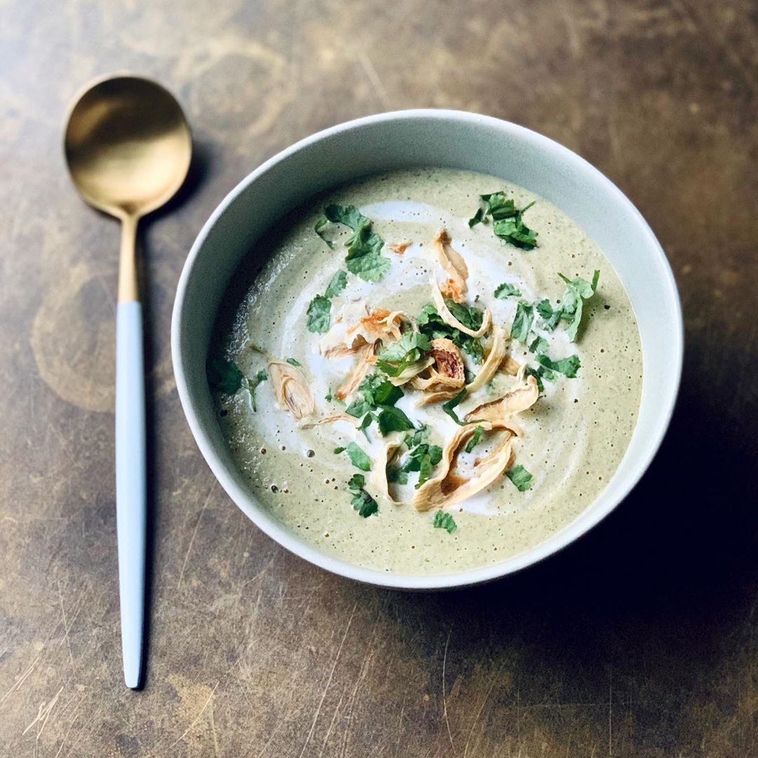 Roasted Cauliflower and Broccoli Soup
