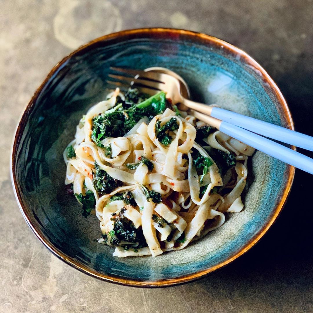 Creamy Kale and Chilli Fettuccine