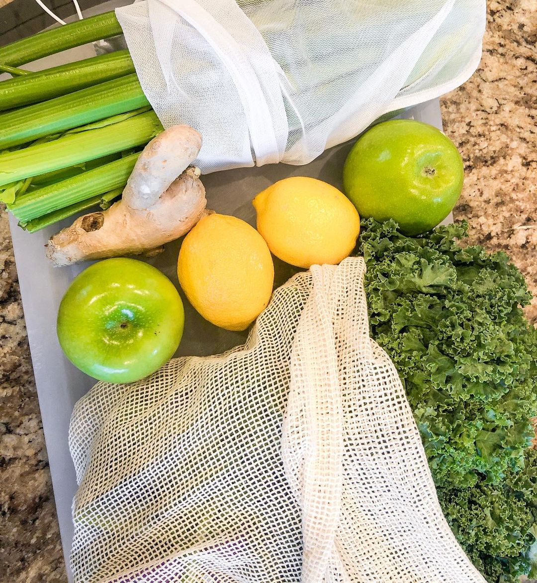 Homemade Green Juice with Fresh Veggies