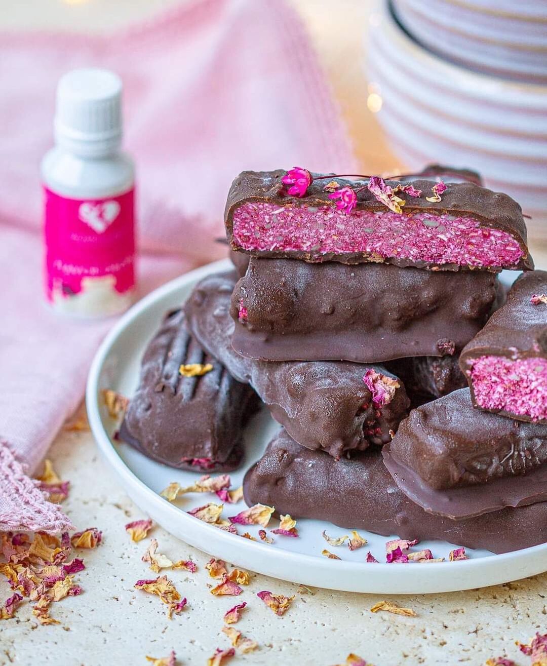 Healthy Raspberry Ripe Slice