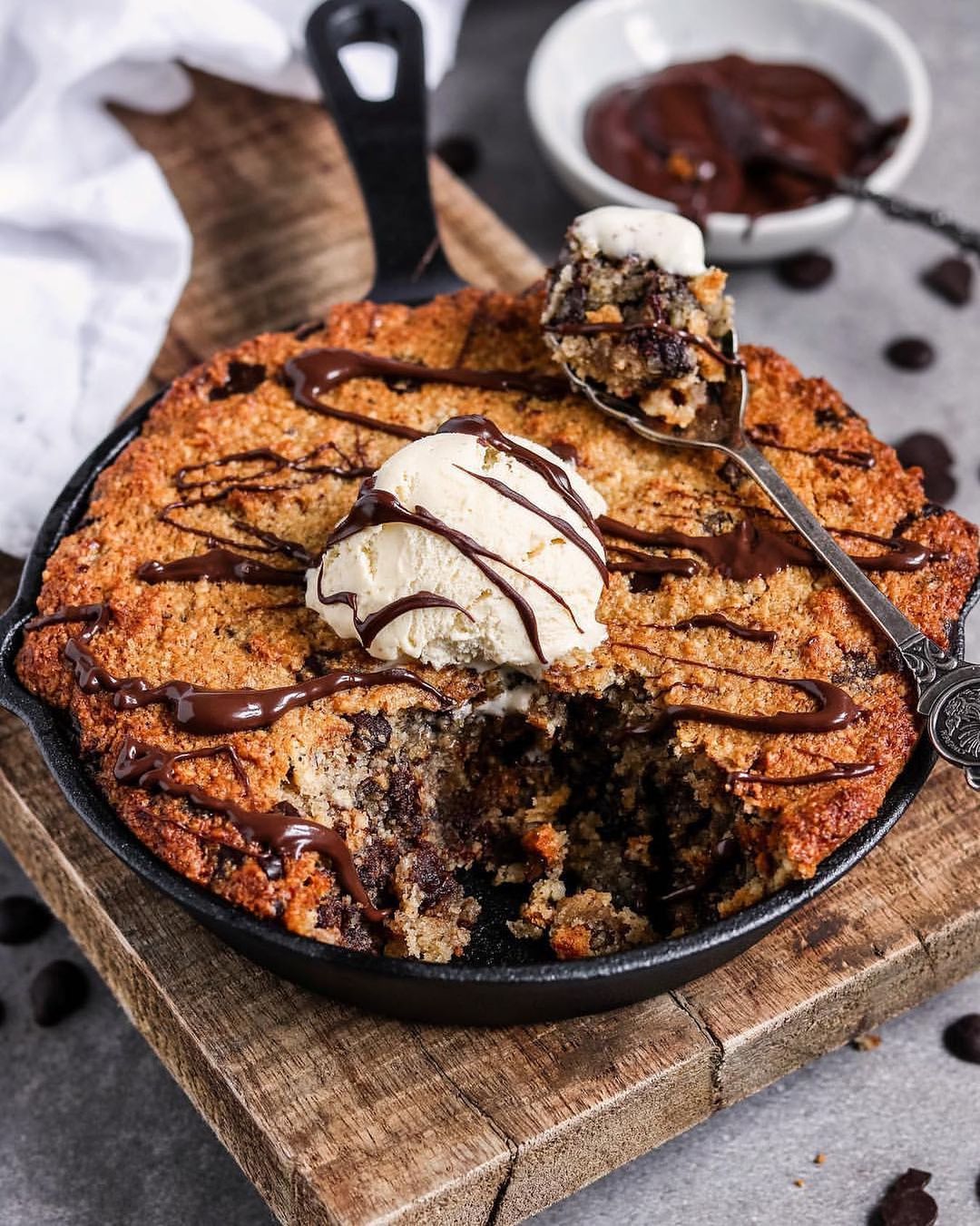 Chocolate Chip Skillet Cookie