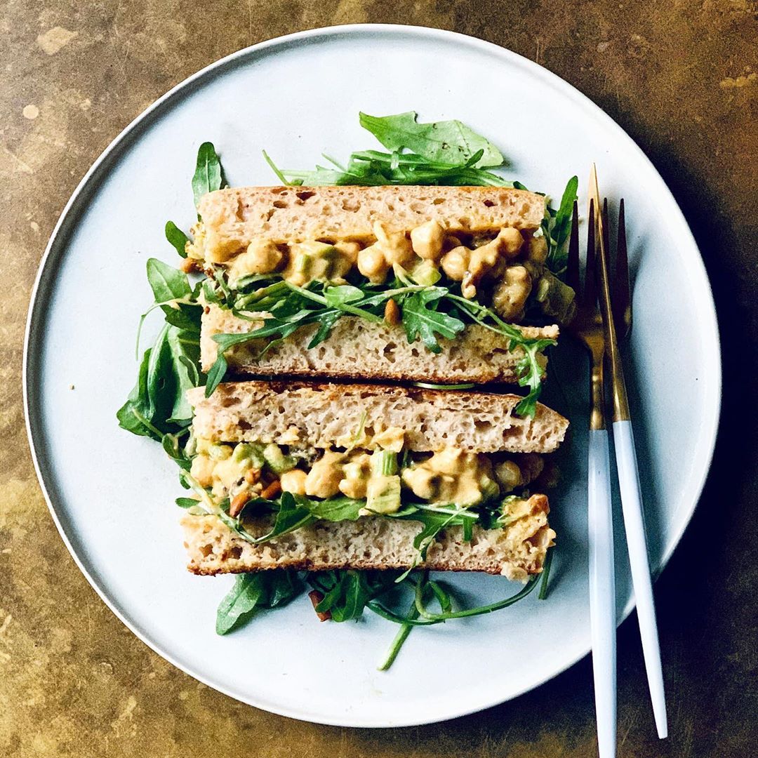 Coronation Chickpea Sourdough Sandwich