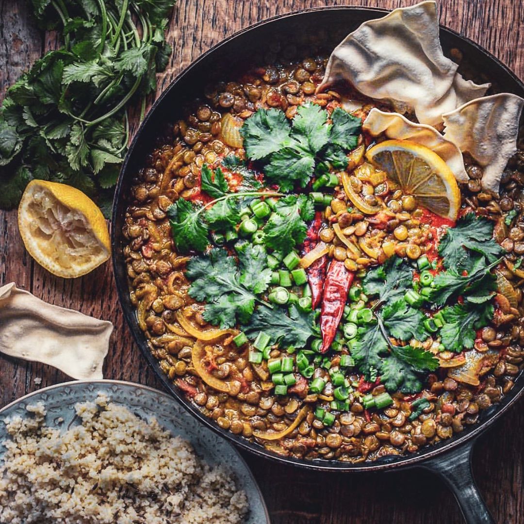 Spicy Indian Masoor Dal with Tempering